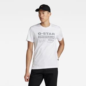 G-Star RAW Reflective Originals Graphic T-Shirt - Wit - Heren