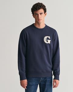 Gant Men G Graphic sweatshirt met ronde hals Blauw