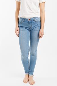 TORLAND Damen vegan Skinny Jeans Rosa Hell Indigoblau