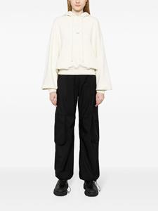 Off-White crystal-embellished cotton hoodie - Wit