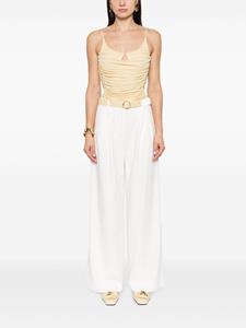 REMAIN pleat-detailing concealed-fastening tailored trousers - Wit