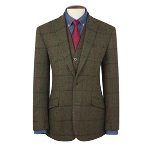 Eduard dressler  Tweed Geruit Colbert Groen