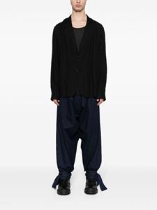 Yohji Yamamoto Jeans met verlaagd kruis - Blauw