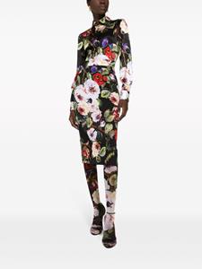 Dolce & Gabbana Kokerrok met bloemenprint - Groen