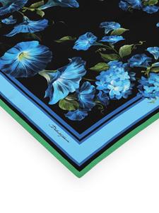 Dolce & Gabbana Sjaal met bloemenprint - Blauw