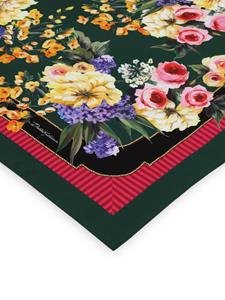 Dolce & Gabbana Sjaal met bloemenprint - Groen