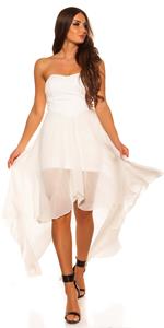 Cosmoda Collection High-Low Bandeau-dress White