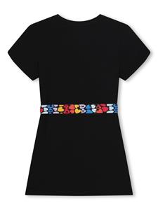SONIA RYKIEL ENFANT Katoenen midi-jurk met hartenpatroon - Zwart