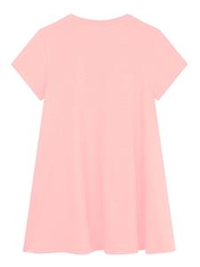 Kenzo Kids logo-print cotton dress - Roze