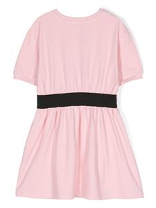 Dolce & Gabbana Kids Jersey jurk met logo-applicatie - Roze