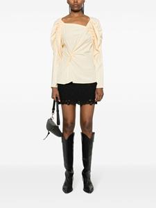 ISABEL MARANT Tweed mini-rok met borduurwerk - Zwart