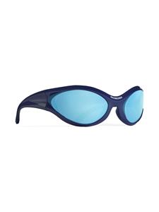 Balenciaga Eyewear Dynamo zonnebril met rond montuur - Blauw
