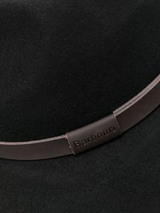 Barbour logo embossed fedora - Zwart