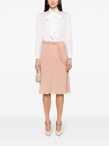 Christian Dior 2000s pre-owned draped silk skirt - Roze