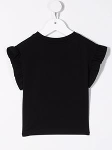 Moschino Kids Katoenen T-shirt - Zwart