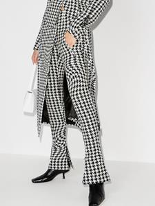 Off-White Broek met pied-de-poule print - Zwart