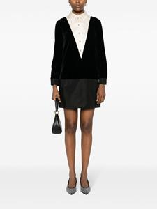 Gucci Mini-jurk met satijnen vlakken - Zwart