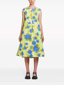 Marni Midi-jurk met bloemenprint - Geel