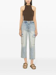 7 For All Mankind Cargo Logan high-rise cropped jeans - Blauw