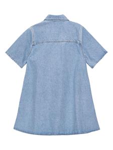 GANNI Denim katoenen mini-jurk - Blauw