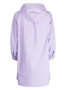 CHOCOOLATE hooded cotton shirt dress - Paars