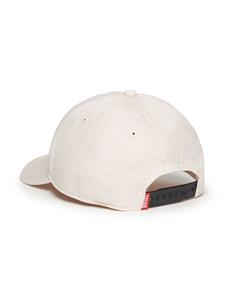 Diesel Kids distressed-effect logo-print cotton cap - Beige