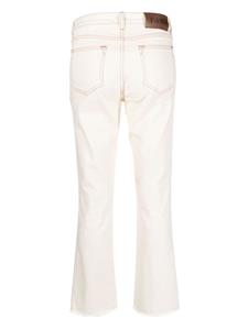 Fay mid-rise slight-flared cropped jeans - Beige