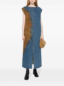 Uma Wang Midi-jurk met gebleekt effect - Blauw