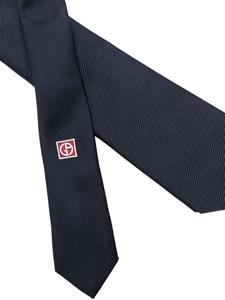 Giorgio Armani Fijngebreide zijden stropdas - Blauw