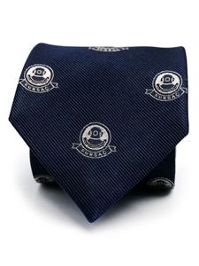 FURSAC logo-jacquard silk tie - Blauw