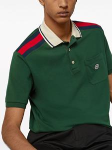 Gucci Katoenen poloshirt met GG-logo - Groen