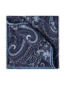 Brunello Cucinelli Zijden pochet met bloemenprint - Blauw