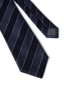 Brunello Cucinelli Gestreepte zijden stropdas - Blauw