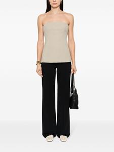 JOSEPH pressed-crease flared trousers - Zwart