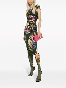 Dolce & Gabbana Midi-jurk met bloemenprint - Groen