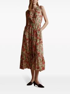 Adam Lippes Marina floral-print silk dress - Beige