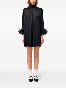 Sleeper Mini-jurk met veren afwerking - Zwart