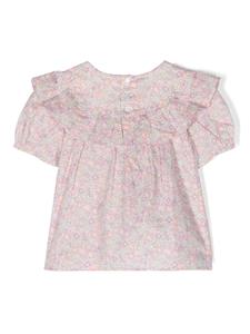 Bonpoint ruffled-trim floral-print blouse - Wit