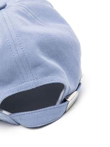 Balmain embroidered-logo cotton hat - Blauw