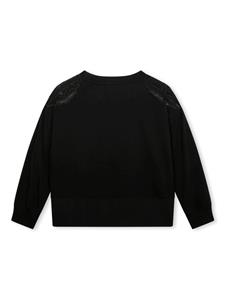 Dkny Kids Sweater met geborduurd logo en ronde hals - Zwart