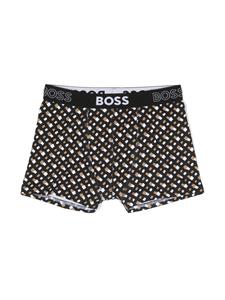 BOSS Kidswear Set boxershorts met monogram - Zwart