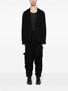 Yohji Yamamoto Katoenen broek met wijde pijpen - Zwart