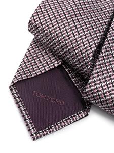 TOM FORD Gestreepte zijden stropdas - Roze