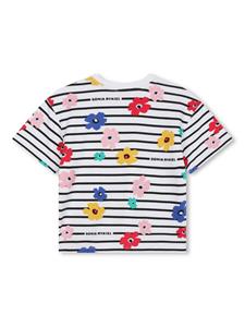 SONIA RYKIEL ENFANT striped floral-print cotton T-shirt - Wit