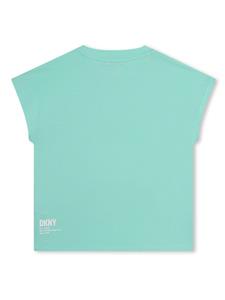 Dkny Kids logo-print organic cotton T-shirt - Groen