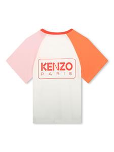 Kenzo Kids T-shirt van biologisch katoen met logoprint - Wit