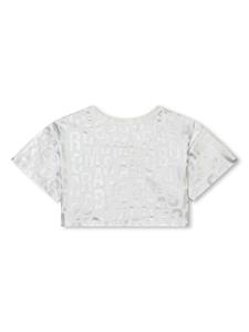 Marc Jacobs Kids Cropped T-shirt met logoprint - Beige