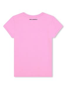 Karl Lagerfeld Kids Choupette T-shirt - Roze
