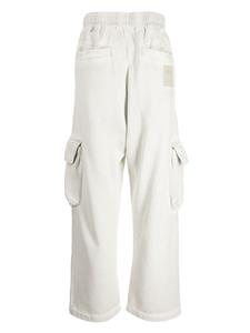 Izzue wide-leg elasticated-waistband cargo trousers - Grijs