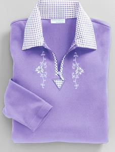 Your Look... for less! Dames Traditioneel shirt lavendel Größe